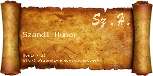 Szandi Hunor névjegykártya